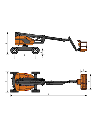 Коленчатый подъемник SKYBOOM GTZZ-18J