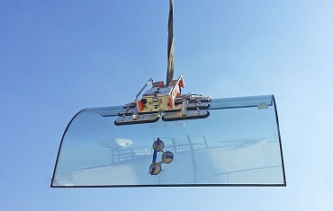 Монтаж радиального стекла